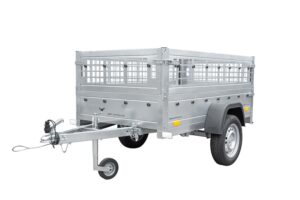 Meilleure remorque Garden Trailer 200 kipp avec rehausses grillagées et roue jockey